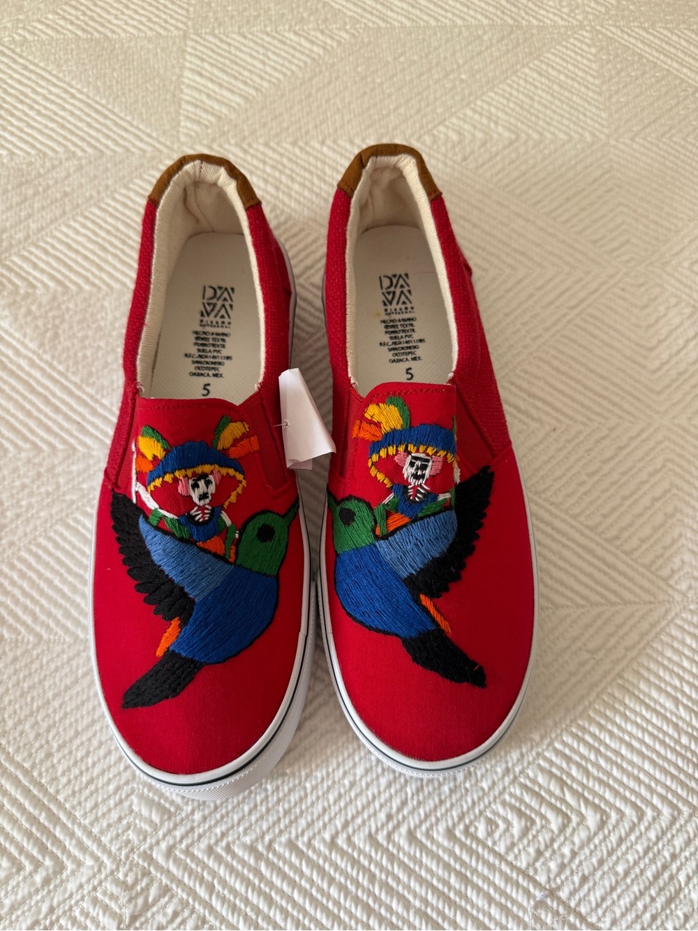 Red Handmade Shoes from Mexico City